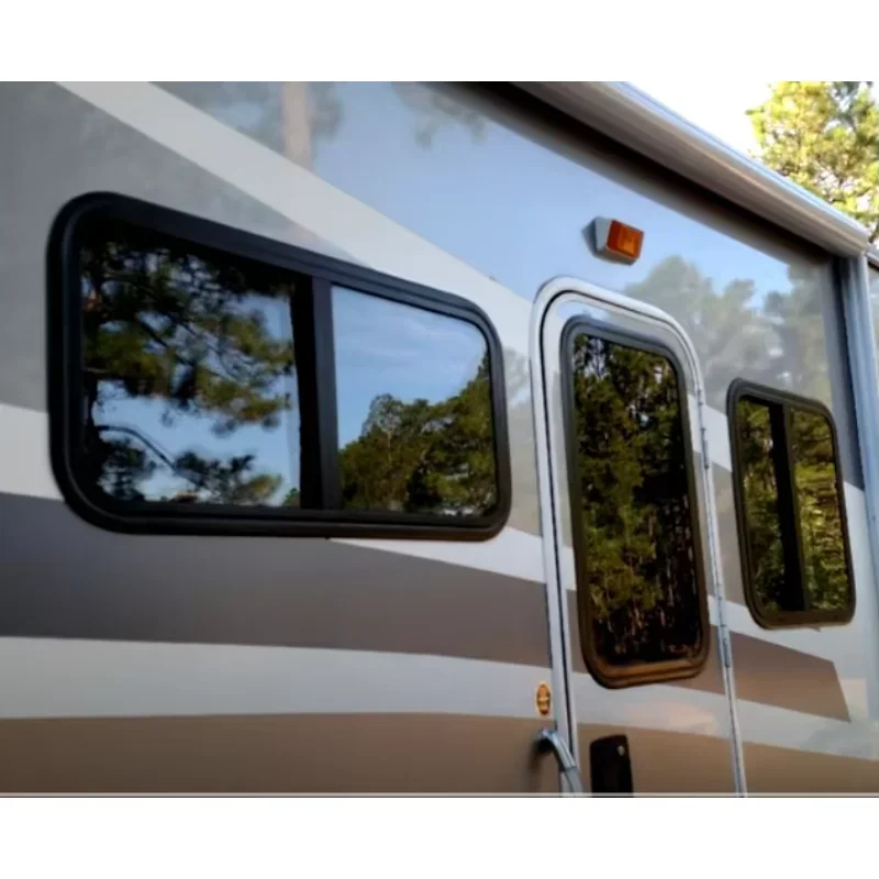 Car Windows Aluminum Sliding Caravan Window Glass RV Window For Camper 600*350 mm In Stock