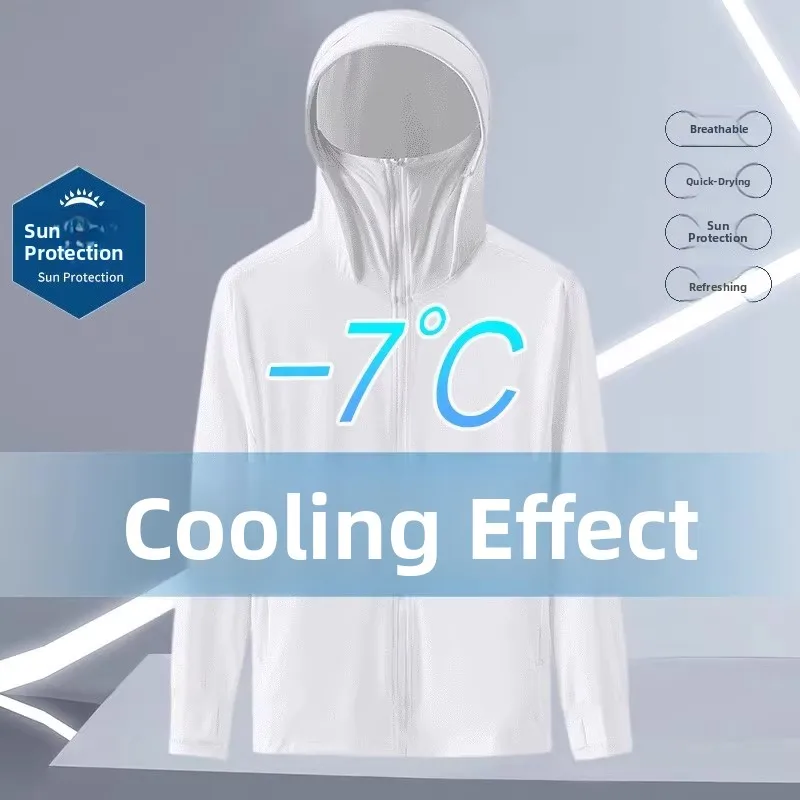 2026 New UPF50 Ice Silk Men's Summer Outdoor Lightweight Cool Feeling Quick Dry UV Protection Shirt Breathable Loose Fit Long...