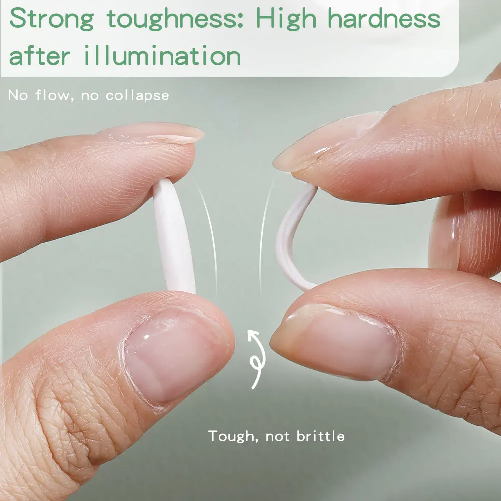 5ml 3D Flower Gel  Non-Stick Carving Glue Pearl White Satin Nail Art DIY Sculpting Gel for Manicure Extension Salon Use image 6