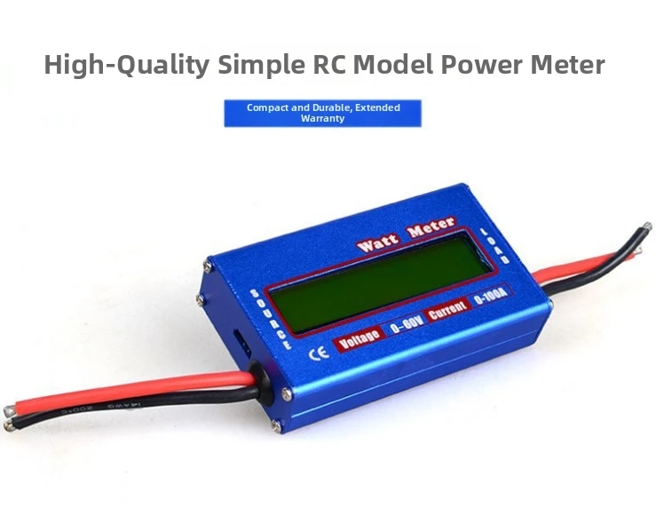 100A Watt Meter RC Power Meter 0.01A Current Resolution 0.01V Voltage Resolution Current Measurement Tool For Models