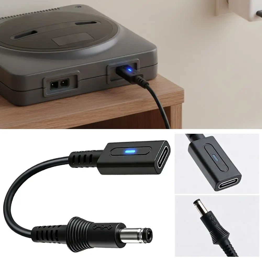 Type C 45W PD Charge Cable for PS1 PS2 70000 USB C Gaming Power Supply Cord for Sega Mega Drive 2 Charging Game Controller Wire