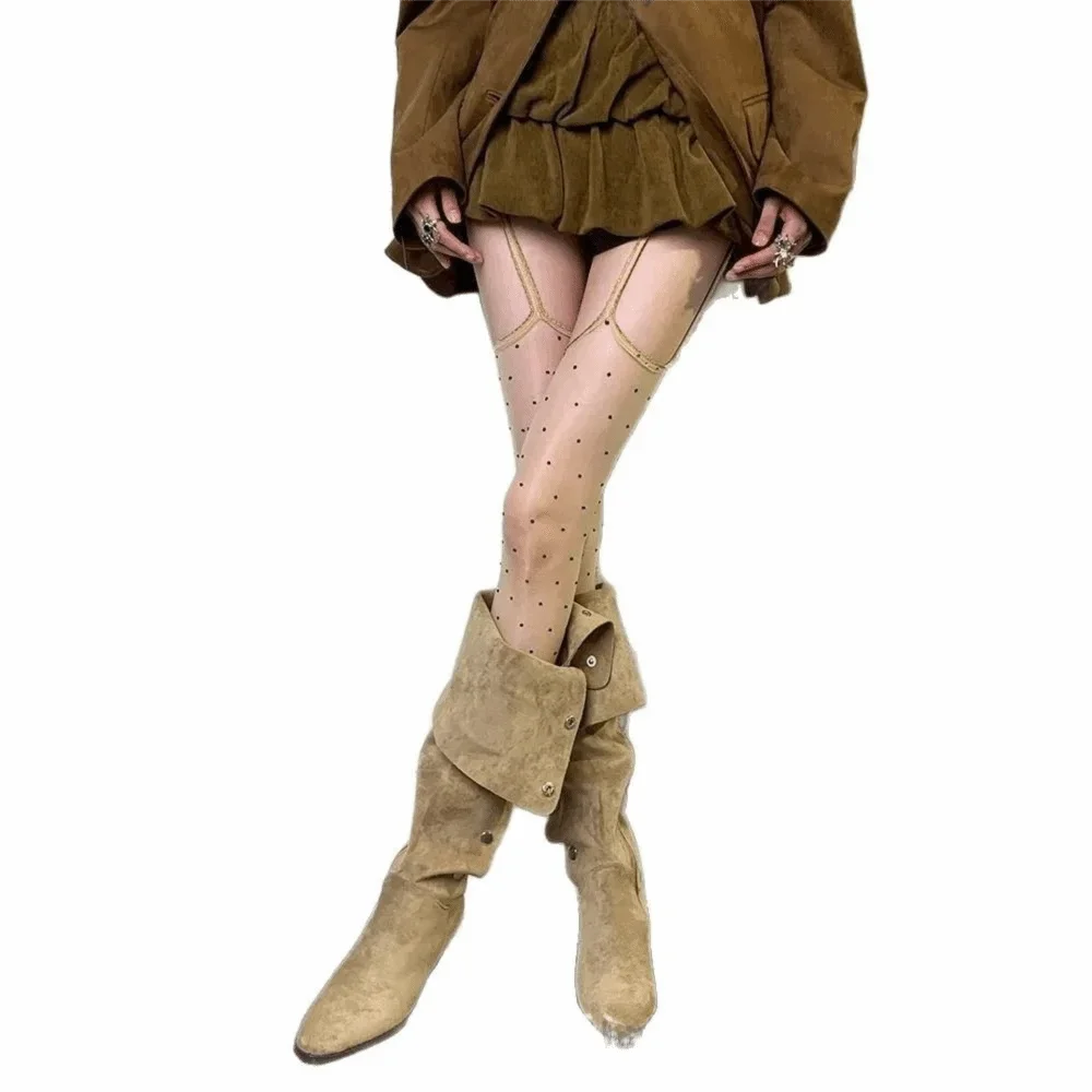 

New High Elasticity Gloss Suspender Socks Personality Breathable High Pantyhose Ballet Style Ultra-thin Hottie Sexy Tights