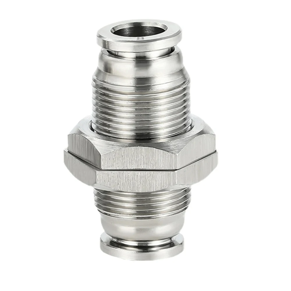 

PM Diaphragm Metal Quick Plug Connector 304 Stainless Steel Pneumatic Push-in Connector4 6 8 10 12 16MM Gas Pipe Quick Connector