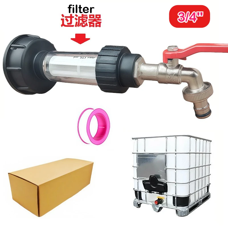 110Mm filter iBC ton barrel adapter cover 3/4x3/4 zinc alloy pacifier faucet