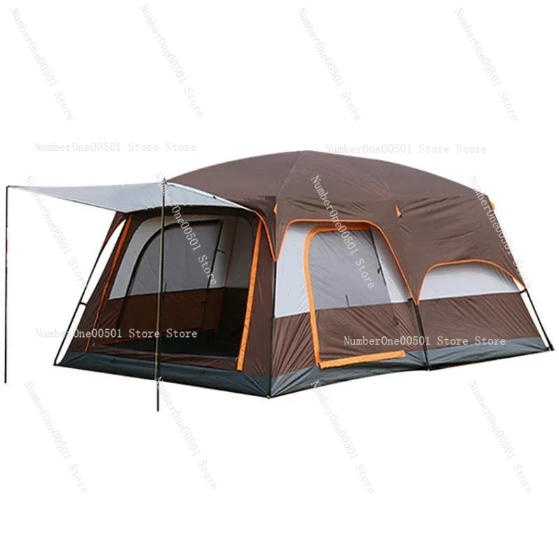 Two bedrooms and one living room large tent outdoor camping rain and sun protection villa convenient folding camping supplies