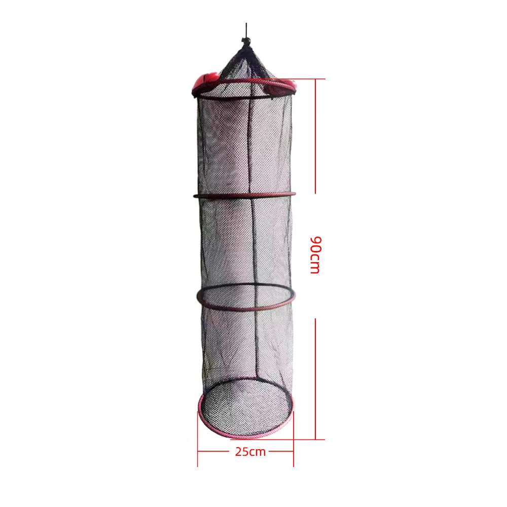 Schwimmende Fischernetz Verdickt Gewebt Fisch Garnelen Korb Tragbare Mesh Landung Eimer Lagerung Tasche Anti-sprung Net Hummer Tasche