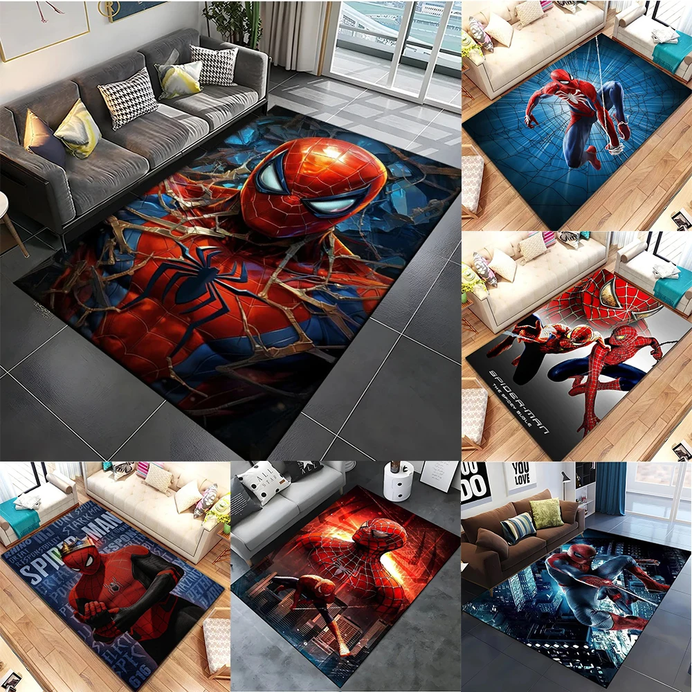 MINISO Disney Spiderman Rug Anti-slip Area Rugs 3D Carpet for Living Room Kitchen Bedroom Sofa Doormat Kids Floor Mat Gift Decor