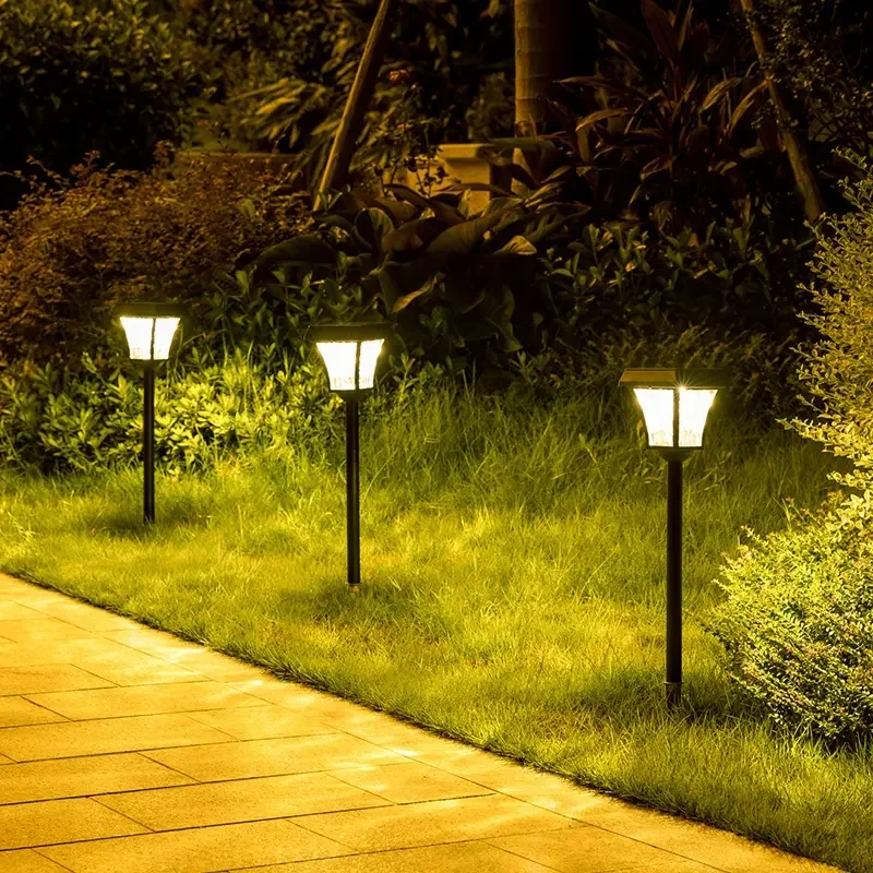 Outdoor Waterproof Modern Art Design Garden Solar Led Bollard light Pathway  Aluminum Bollard Solar Lawn Lamp