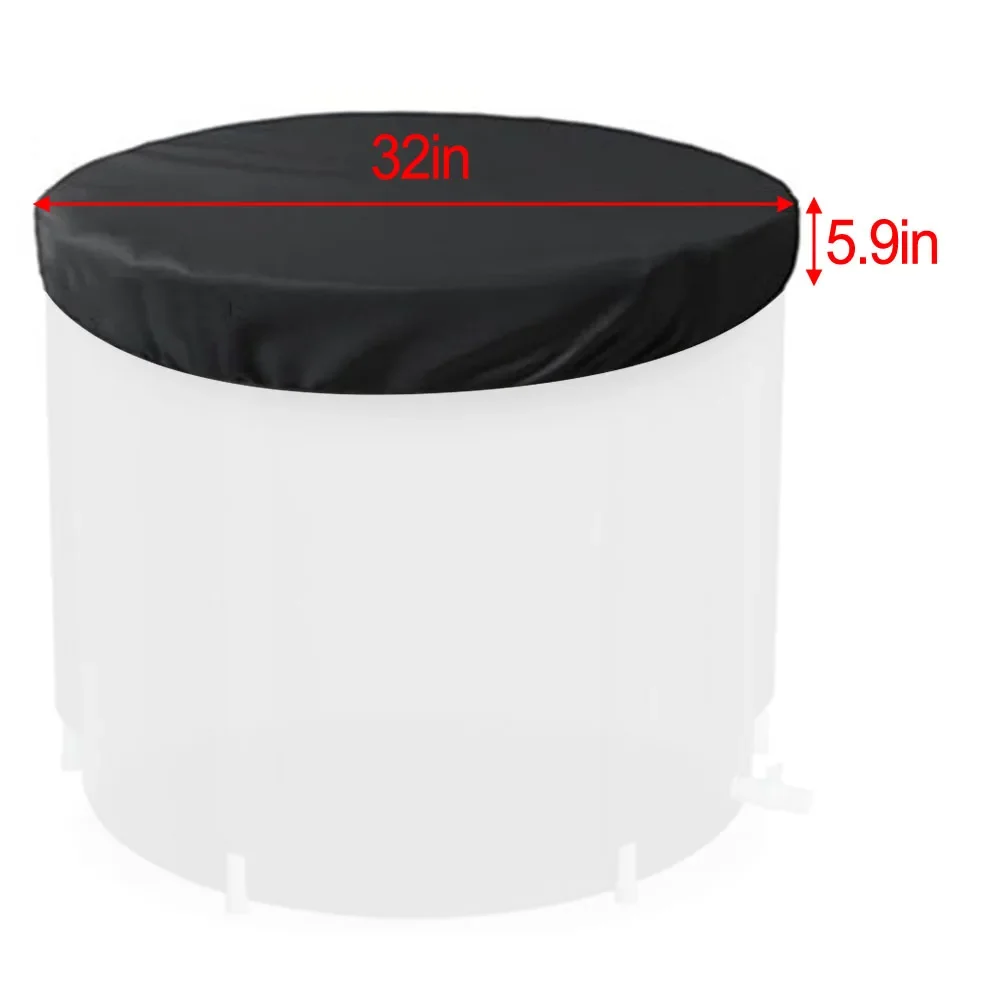Debris Proof Ice Bath Cover Adjustable Fit for 32in & 36 6in Tubs Oxford Material Ensures Cold Plunge Effectiveness