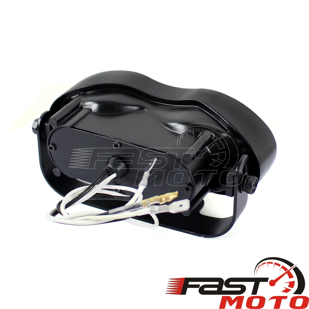 12V Bulb Dual Headlight Oval Wave Twin Headlamp Daytime Lamp For Harley Chopper Bobber Cafe Racer Custom Motorcycle Accessories