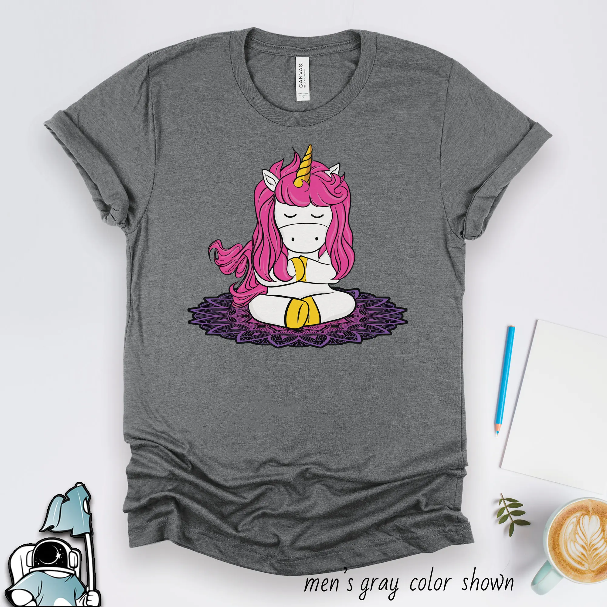 Yoga T Shirt s Unicorn Meditation Zen Art Yogi Teacher Balance