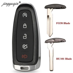 Jingyuqin etui na kluczyki do samochodu nadaje się do Ford Explorer Edge Flex C-max Taurus Smart Auto wymiana obudowy bezkluczykowego HU101 FO38 Blank