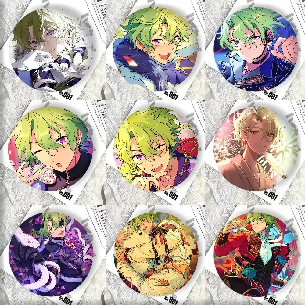 Anime Game Cartoon E-Ensemble Stars  Tomoe Hiyori Badge Tinplate DIY Backpack Clothing Accessories Jewelry Pins