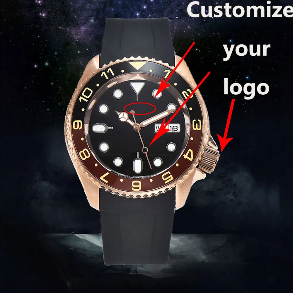 Customized SKX007 luxury men\'s waterproof 100 meter sapphire mirror NH36 movement   for watches Stainless Steel Case