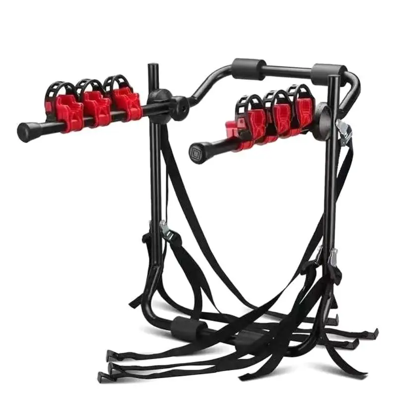 【MO】Soporte universal para bicicletas de coche, abrazadera de montaje en el techo, antideslizante, resistente, soporte para bicicletas en el techo del coche, accesorio para transportador de bicicletas de coche, 2 uds.