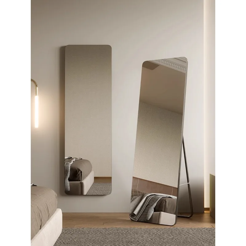 Yangyuan framelessmirror aluminum rounded floomirror wall-mounted dual-purpose full-length mirror HDmirror 1738