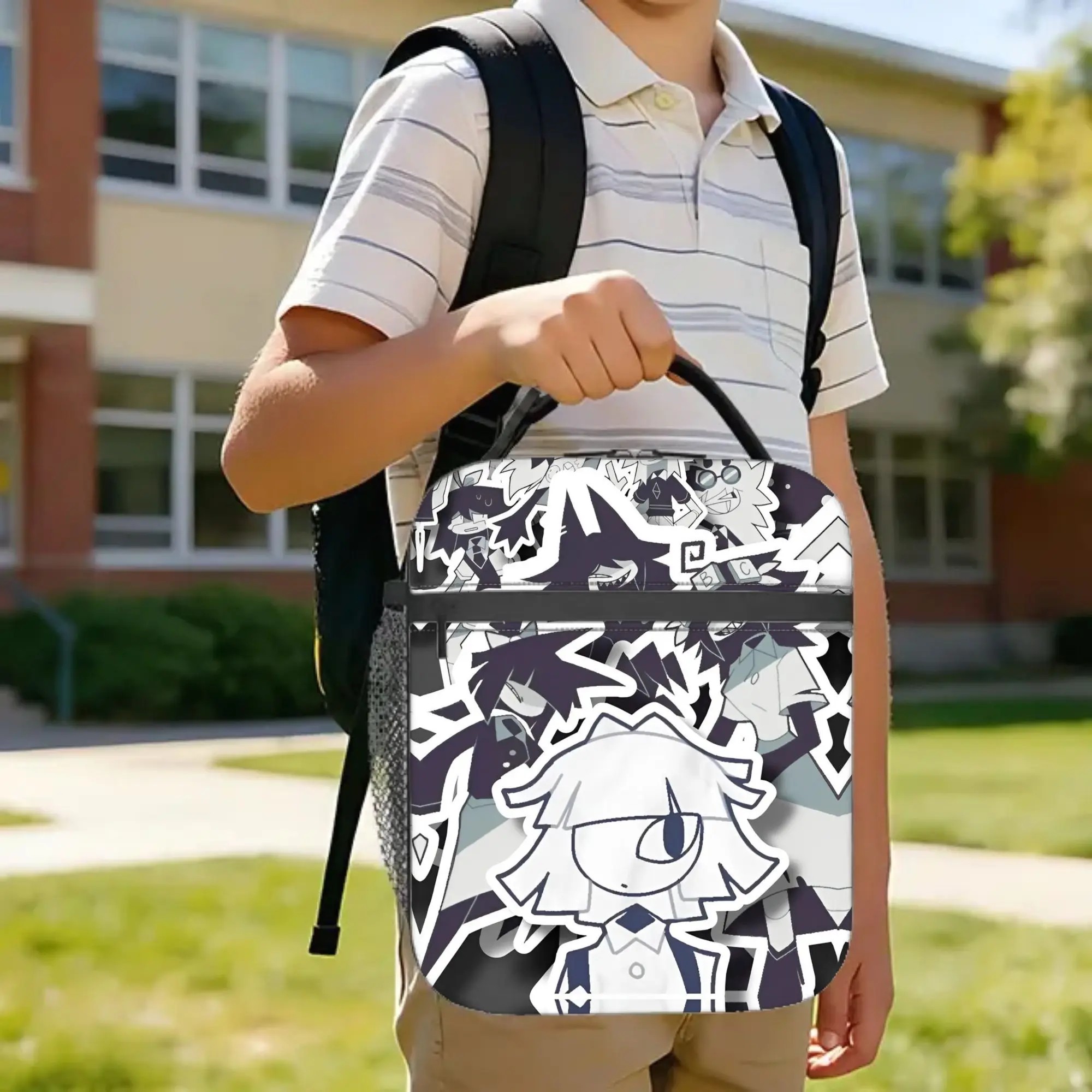 Miss Circle Collage  Insulated Lunch Bags Large Fundamental Paper Education Lunch Container Cooler Bag Tote Lunch Box College