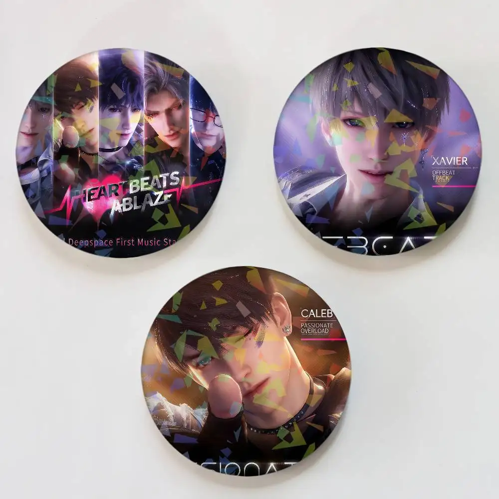 Game Love and Deepspace g Badge Set Glass Shine Brooches Lapel Backpack Costume Gifts Decoration birthday
