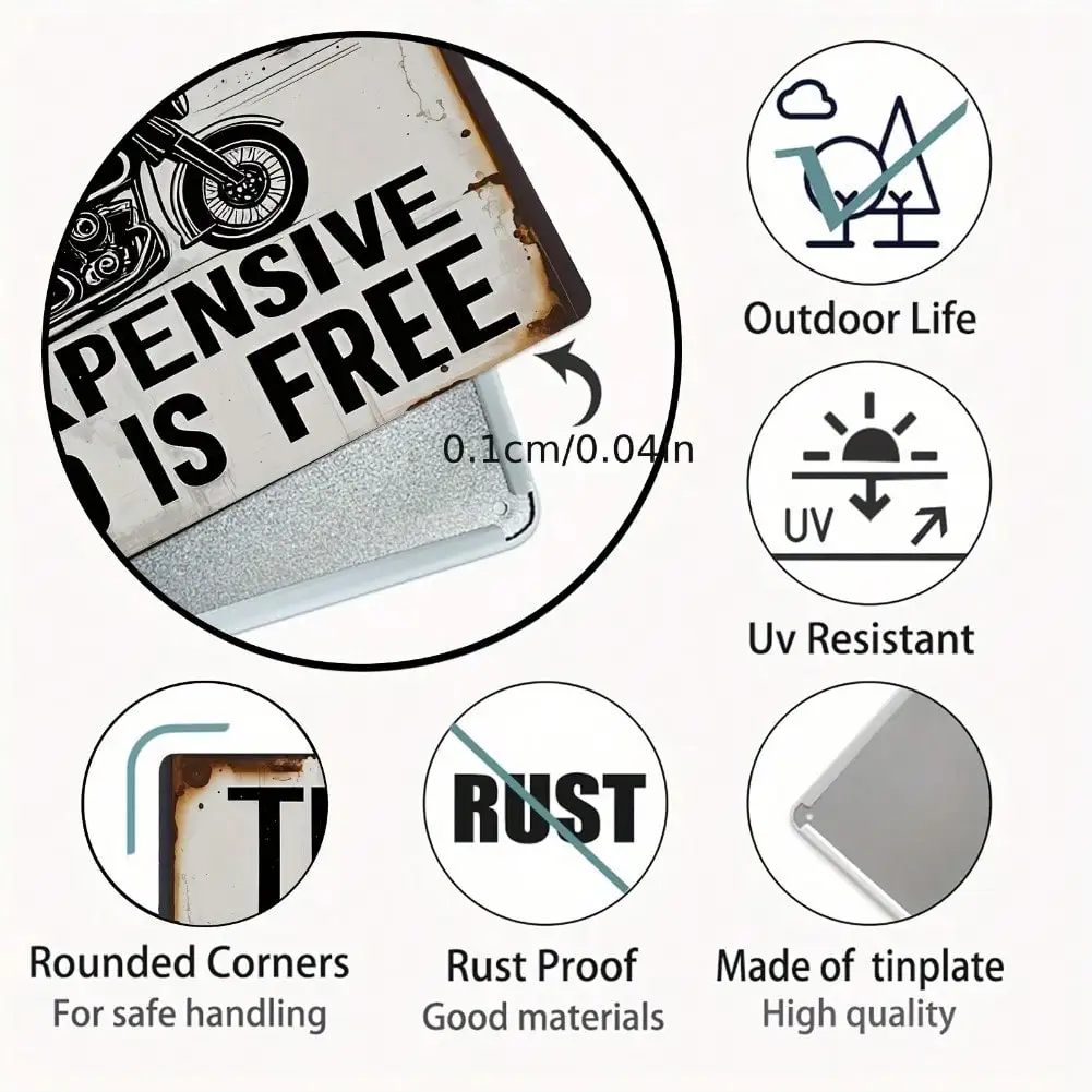 خمر دراجة نارية تين تسجيل 8x12 بوصة المعادن جدار الفن ديكور المنزل المرآب هدية