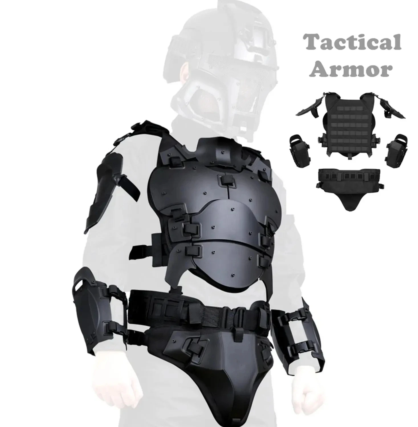 Tactical Protective Gear Outdoor Multi-function Lightweight Armor Suit For Airsoft Paintball Wargame Hunting Elbow Pad