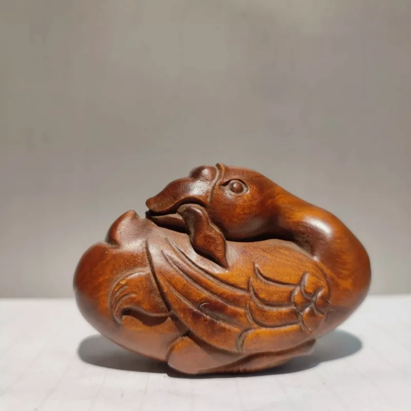 vintage crane statue sculpture home decoration wood carving wooden carved gift