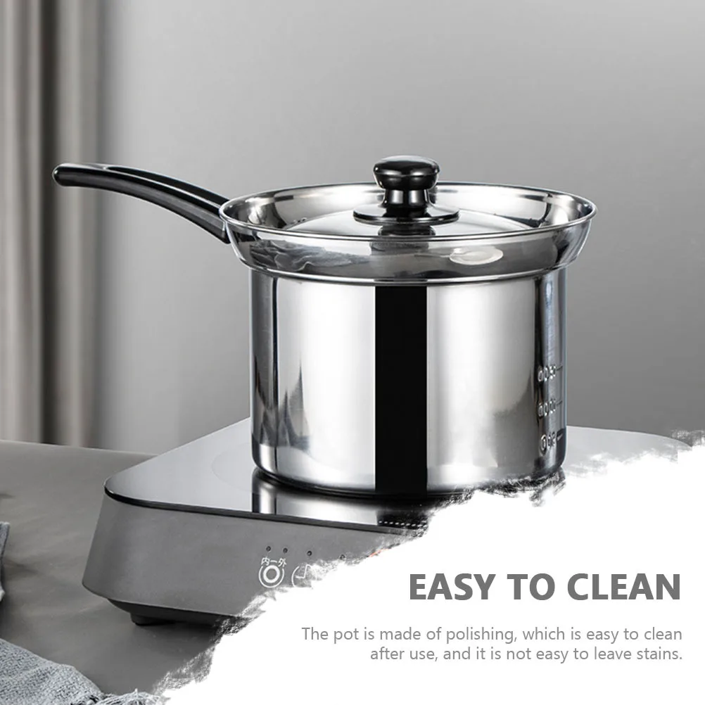 

1Set Stainless Steel Noodle Cooker Practical Household Fried Pot with Non-Stick Coating Ergonomic Handle Fast Heat Transfer Soup