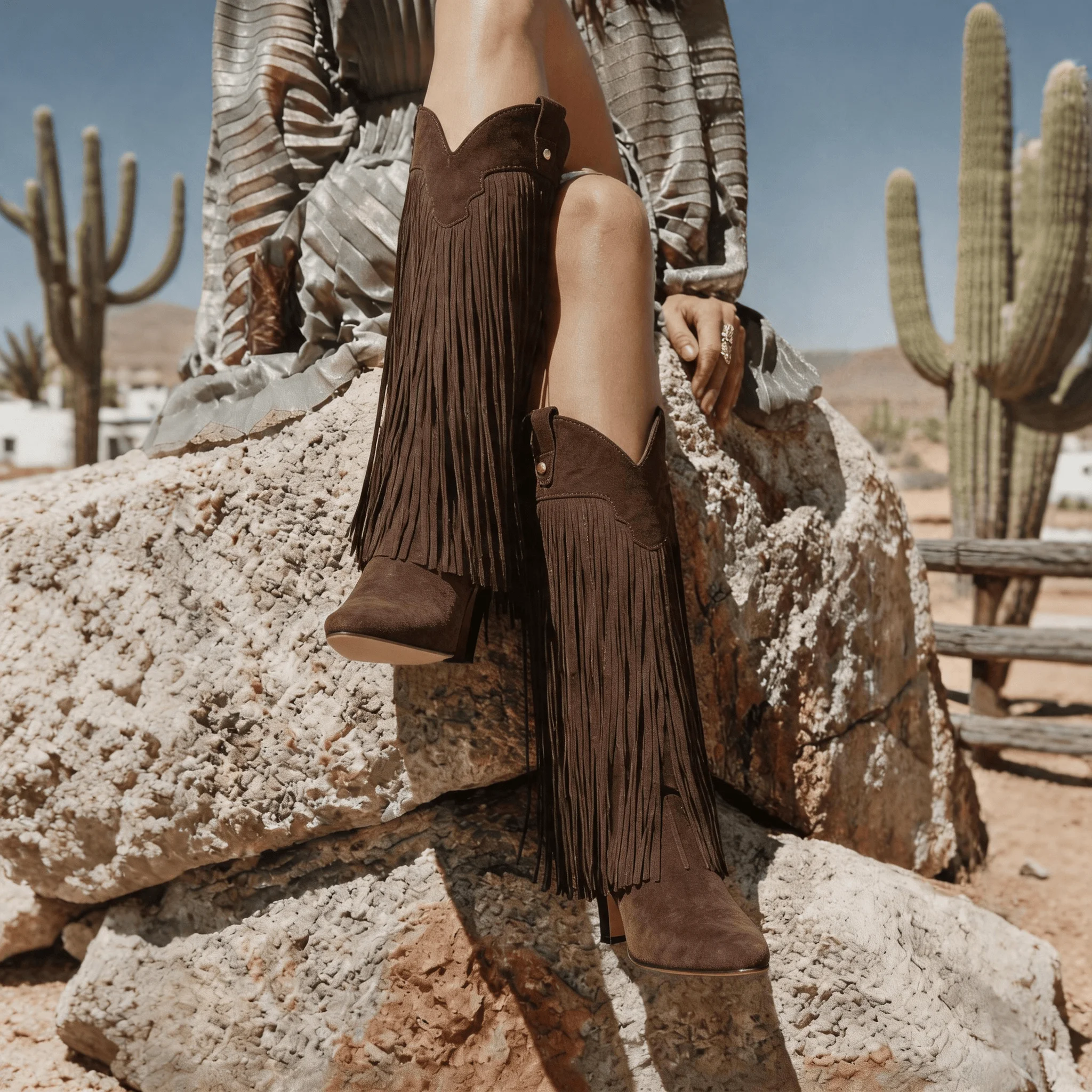 Kniehohe Western-Cowboy-Stiefe – Women'S Fashion Wild West Bewertung und Preis