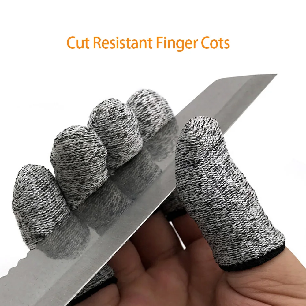 5-20pcs Level 5 Anti-Cut Finger Cover Cut Resistant Finger Protectors for Kitchen, Work, Sculpture, Anti-Slip, Reusable Durable