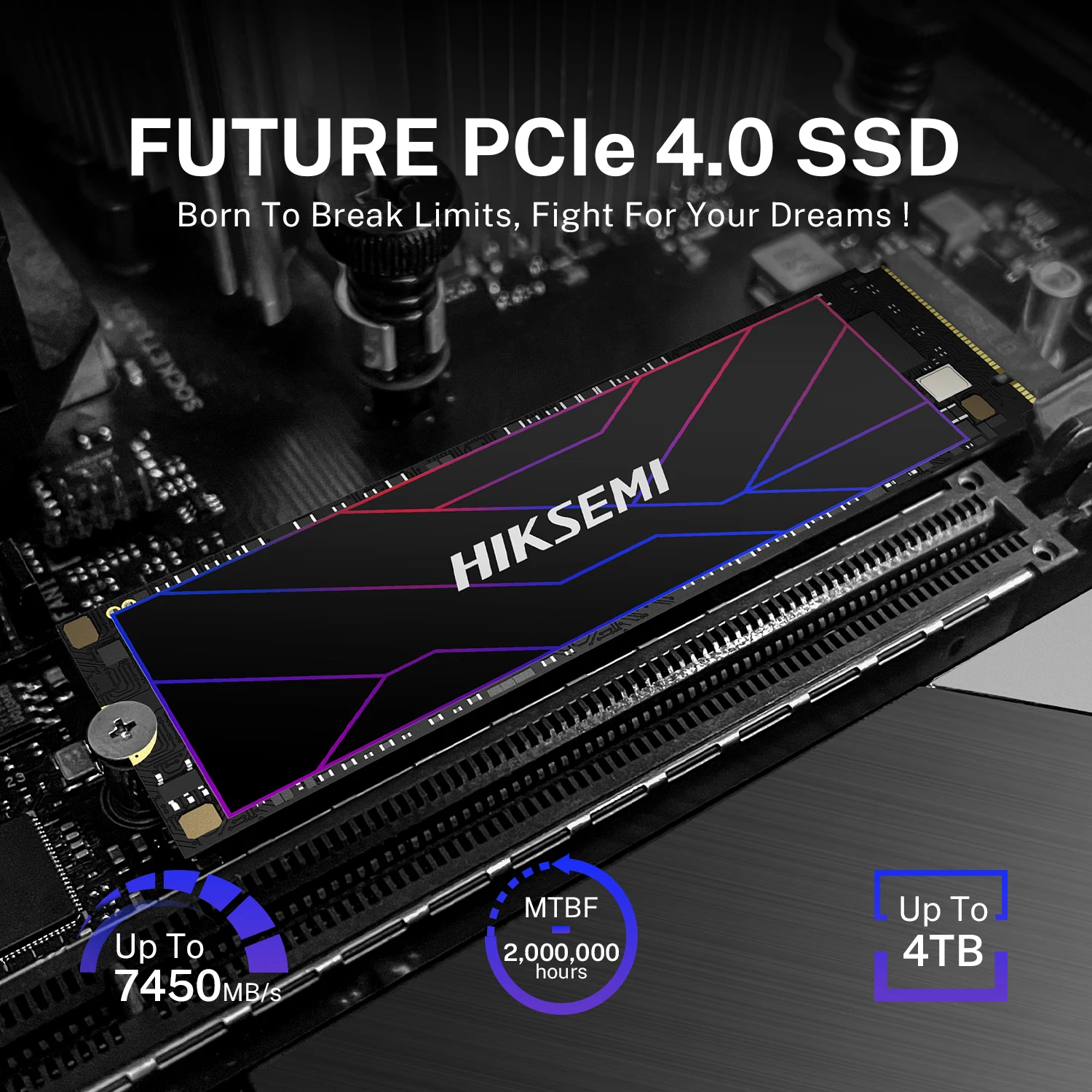 HIKSEMI FUTUREX 내장 솔리드 스테이트 드라이브, SSD 하드 디스크, M.2 2280 3D TLC, PCIe Gen4x4 M2 Nvme, 1TB, 2TB, 7450 MB/s