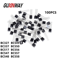 100pcs BC327 BC337 BC517 BC547 BC548 BC549 BC550 BC556 BC557 BC558 TO-92 Transistor NPN PNP New Original