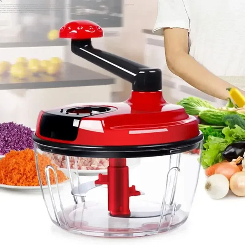 Multifunctional Food Processor Chopper Vegetable Cutter Manual Meat Grinder Onion Chili Cutter Masher Kitchen Accessories