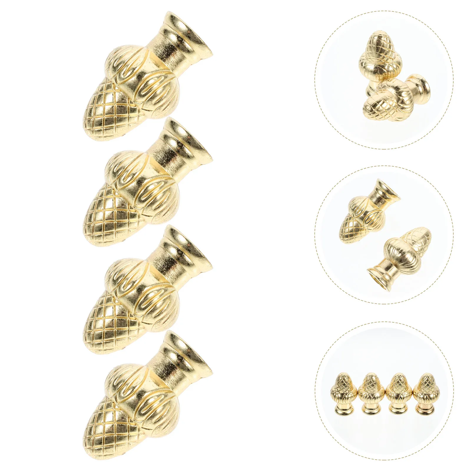 4Pcs Metal Lamp Finial Accessories for Table Floor Lights Sturdy Heavy Duty Decor Home Restaurant Bar Lighting