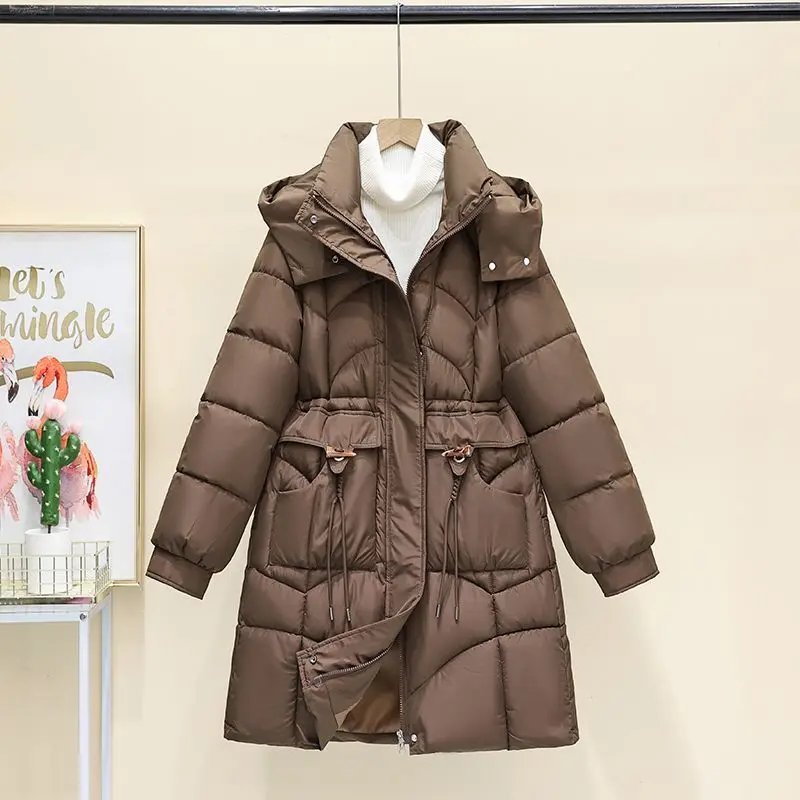 

Medium and Long Fashion Down Cotton-padded Clothes 2025 Women's Medium and Long Thickened Winter New Slim-fitting Jacket Tide