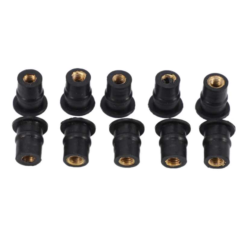 M5 Rubber Well Nut 5Mm Metric Motorcycle Windscreen Well Nut Brass NUTS