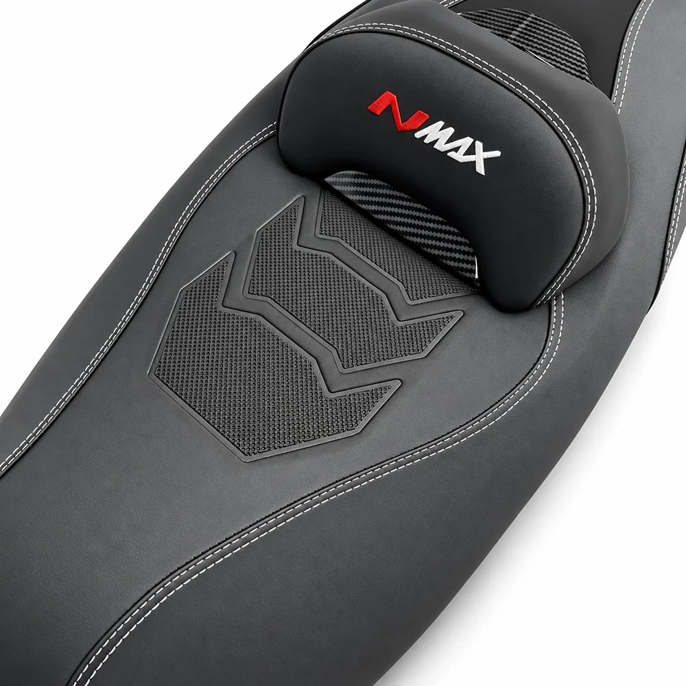 Motorcycle Seat Cushion For NMAX 155 2025 Replacement Saddle Red/White Stitch
