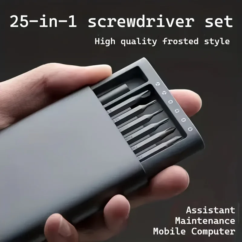 Mini 25 in 1 Precision Screwdriver Set with Magnetic Head and Compact Storage Box. Easy To Access and Carry