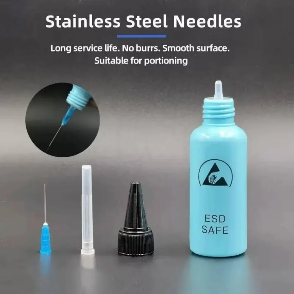 

60 мл антистатическая бутылка-капельница с растворителем, пригодная для вторичной переработки, герметичная бутылка для дозирования флюса для инструмента для ремонта телефона