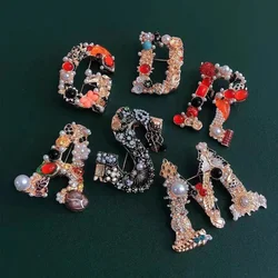 1 Piece Rhinestone Alphabet Designer Women's Ladies Brooch, Novelty Elegant Beautiful Versatile Luxury Luxurious Charming