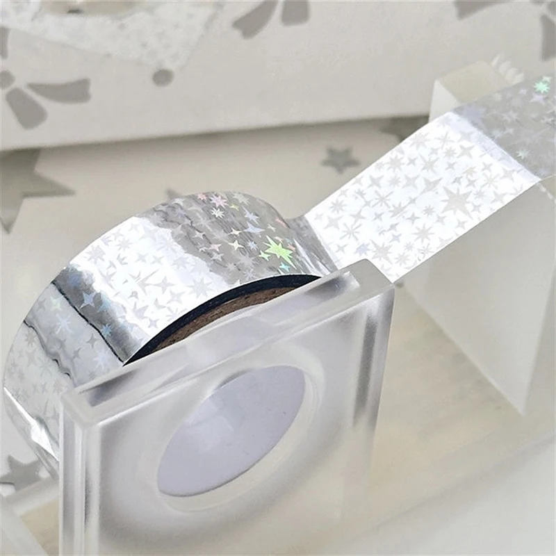 Star Washi Tape Index Decorative Packaging Material Sealing Stickers Colorful Laser Masking Tape Decorative Adhesive Tape