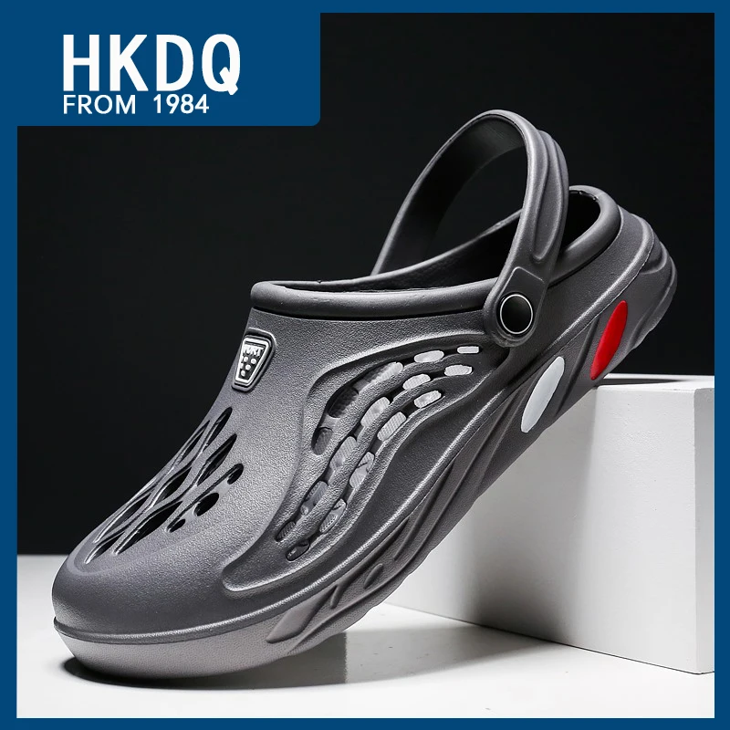 HKDQ Large Size 36-49 Trend Comfortable Summer Sandals For Men Lightweight EVA Mens Casual Clogs Anti-slip Men\'s Beach Slippers