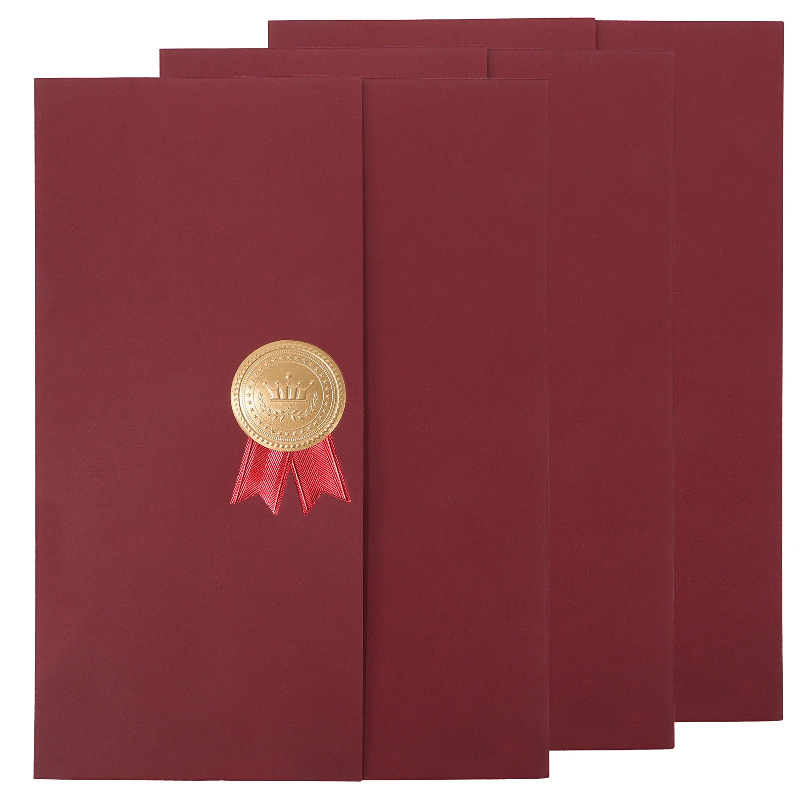 Fotografia 5: 3 pçs certificado capa de papel diploma titular três vezes prêmio documento protetor para graduação participação realização exibição