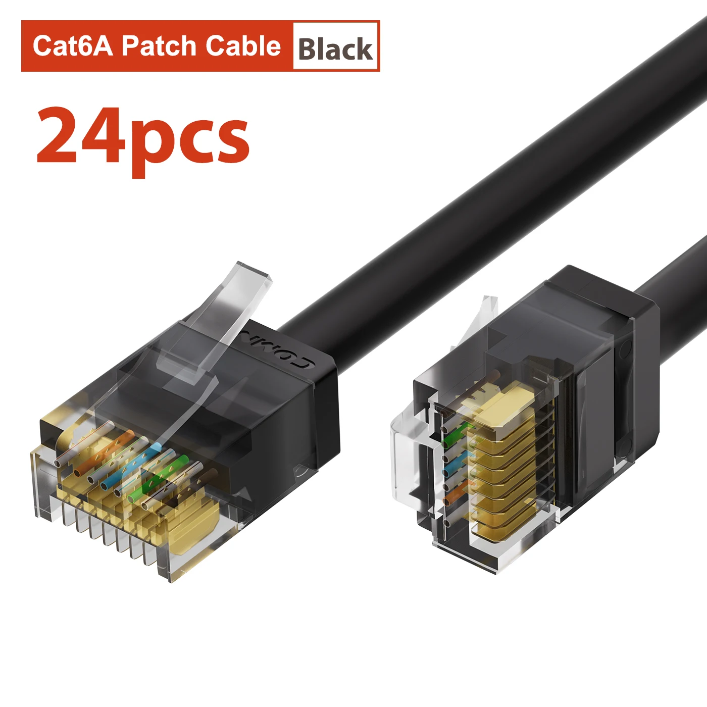 COMNEN Cat6/Cat6a 24-pack slanke Cat6a Ethernet-patchkabel 1