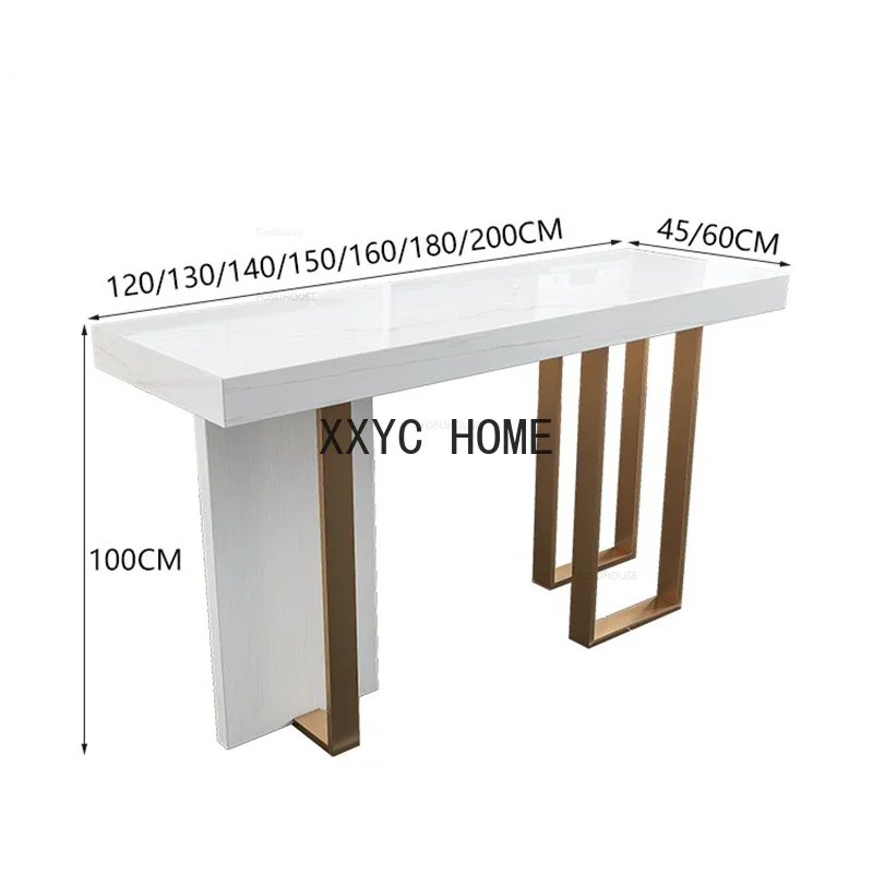طاولات بار رخامية فاخرة خفيفة أثاث المطبخ الاسكندنافي الحديد المطاوع طاولة بار عالية غرفة المعيشة المنزلي شرفة طاولة طعام بسيطة