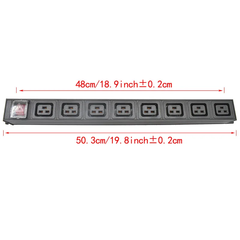 PDU Power Strip C19 Socket Distribution Unit Cabinet 8 Way AC Socket  Aluminum alloy shell iec C14 port Network Cabinet Rack