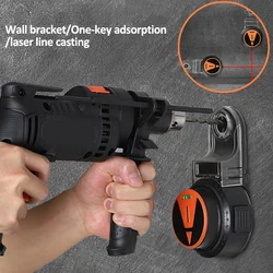 Electric Drilling Dust Collector 360° Laser Level 2 In 1 Powerful Wall Suction Vacuum Drill Dust Collector Dust Cleaning Tools