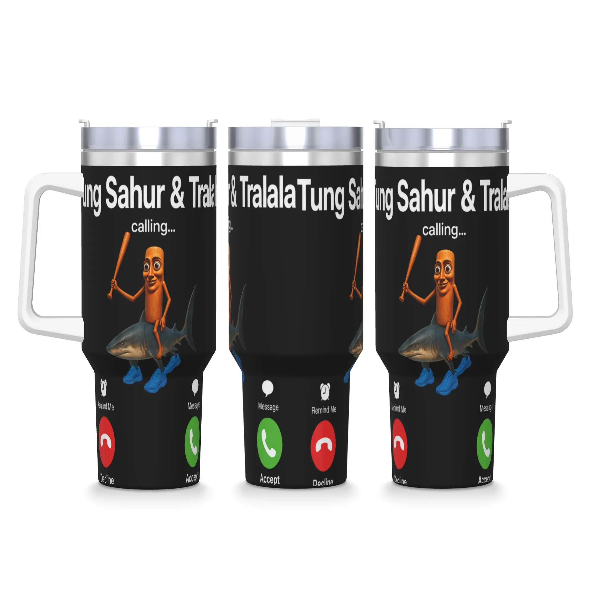 Tung Sahur Tralala is Calling Funny Italian Brainrot Stainless Steel Tumbler  Mugs Cup Large Coffee Mug Milk Tea Water Bottle