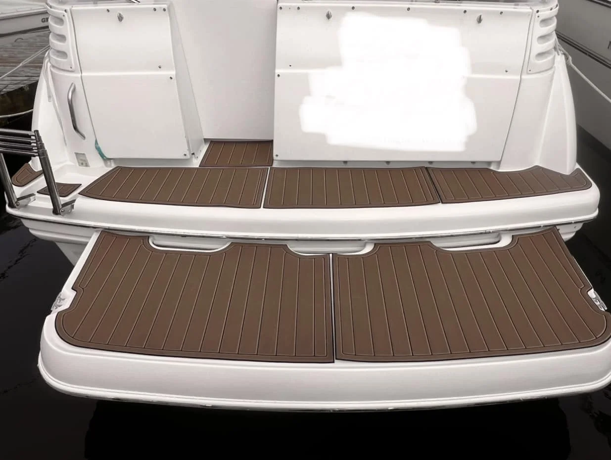 Marine Faux Teak EVA Non-Slip Mat -2005-2010 Larson 330 cabrio Self-Adhesive 1/4" (6mm) Boat Deck Pad for Cockpit & Deck