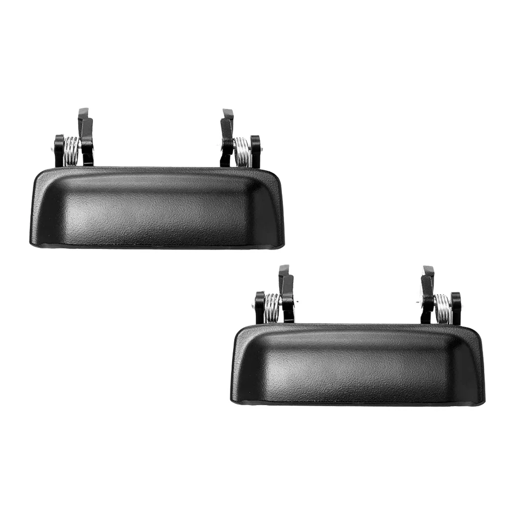 Front Door Latch Exterior Door Handle Black ABS Plastic Construction Black Finish Wear Resistant Fade Resistant