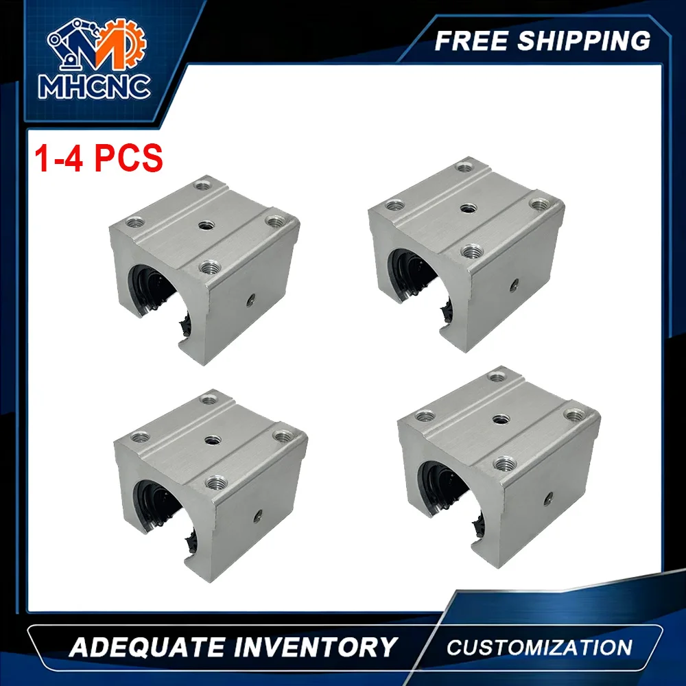 MHCNC 1/2/4 PCS/Set SBR10UU SBR12UU SBR16UU SBR20UU SBR25UU Open Aluminum Alloy linear guide slider for CNC router XYZ table