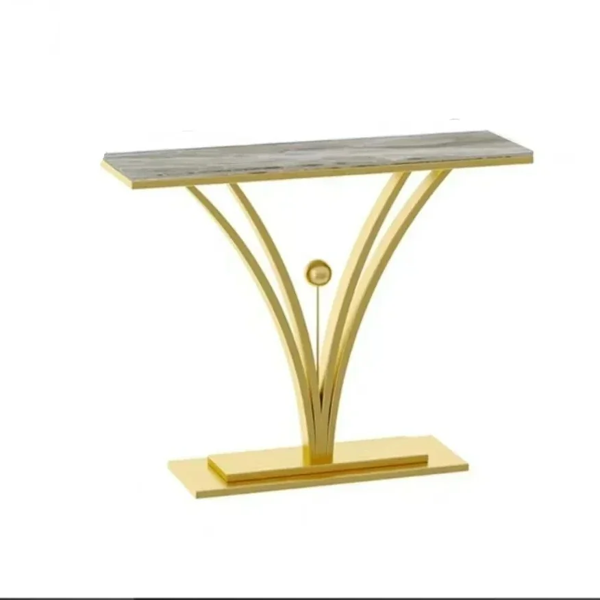 Factory Direct 2026 Luxury Marble Ultra-narrow Console Tables Hallway Side Table Corridor Slate Entrance Table Hotel Home Furnit